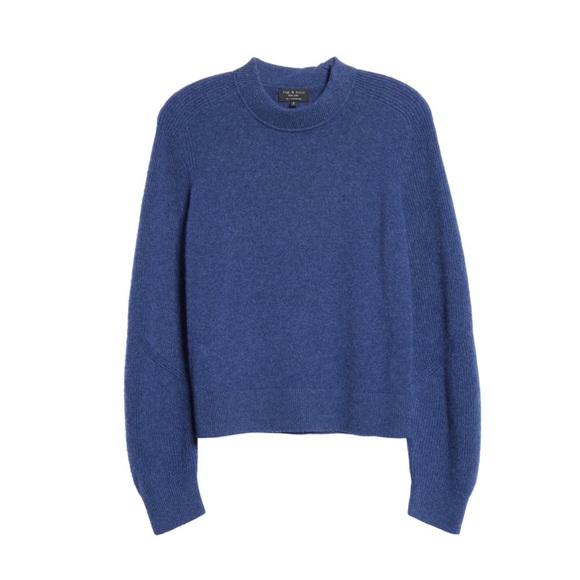 RAG BONE Logan Cashmere Sweater In Royal Blue M